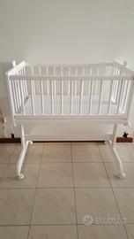 Miniculla in legno bianco