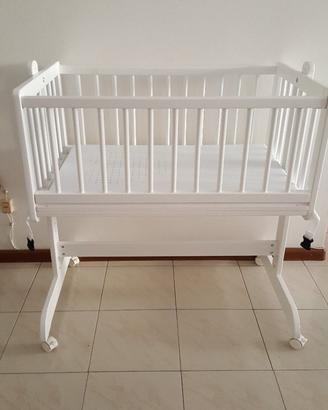 Miniculla in legno bianco