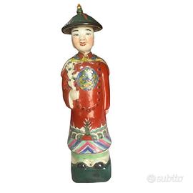 STATUA IN MAIOLICA ''MANDARINO'' CINA '900