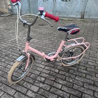 Bici bambina pieghevole rosa 14”
