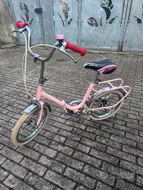 Bici bambina pieghevole rosa 14”
