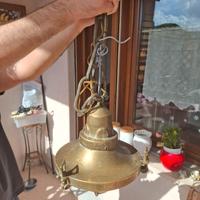 Lampadario navale ottone bronzo