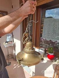 Lampadario navale ottone bronzo