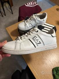Scarpe EA7 Emirio Armani bianche im pelle