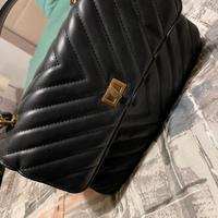 borsa trapunta nera tracolla 