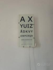 Pannello lettere oculista illuminato