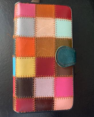 Portafogli donna in pelle multicolor