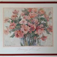 Quadro floreale e mezzopunto