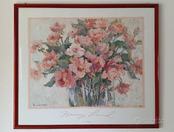 Quadro floreale e mezzopunto