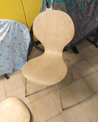 numero sei sedie anni 70/80 stile Arne Jacobsen