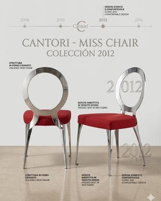 4 Sedie Cantori Miss Chair Originali design Lusso