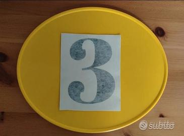 Tabella ovale gialla per Saltafoss 