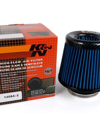 Filtro Aria Bi-Conico K&N Blu Carbonio  Universale