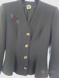 Completo Blazer Grigio tg 42 Bottoni color Oro