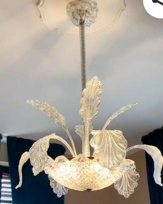 lampadario  vetro di murano stile barovier anni 30