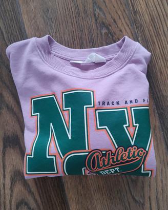 Felpa ragazza 12/14 HM.color lilla.