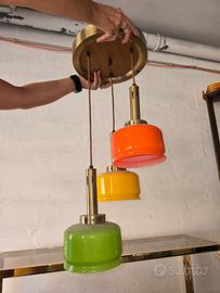 lampadario anni 60 70 vintage 