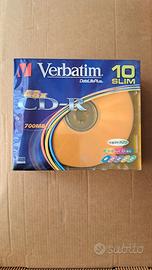 CD-R Verbatim 10pz slimcase colorati