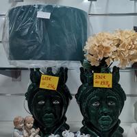 Lampada lume testa di moro verde smeraldo