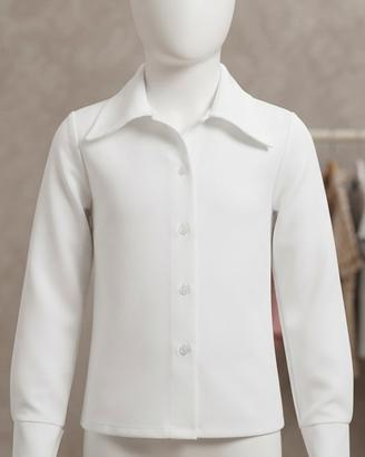 Camicia bianca  colletto ampio-10/11anni