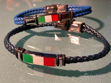 2 bracciali marinari con bandiera Italia