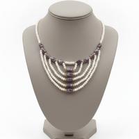 Collana vintage elegante perle multifilo elegante