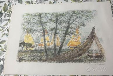 Michele cascella litografia 