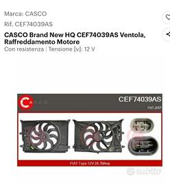 Ventola raffreddamento motore