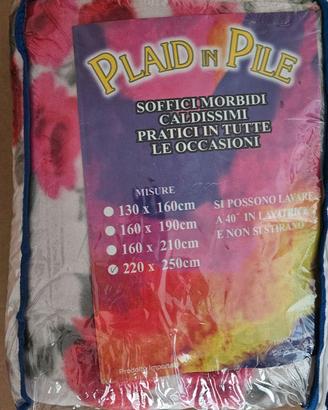 Plaid in pile matrimoniale nuovo