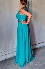 Abito lungo cerimonia/elegante verde smeraldo