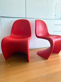 Coppia Panton Chair originali Vitra – rosse