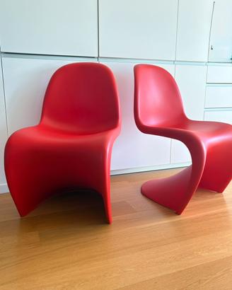 Coppia Panton Chair originali Vitra – rosse