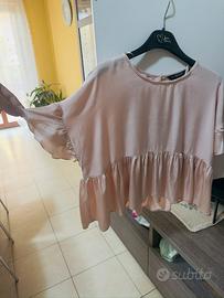 Maglietta Blusa da Donna Zara in Viscosa Taglia S