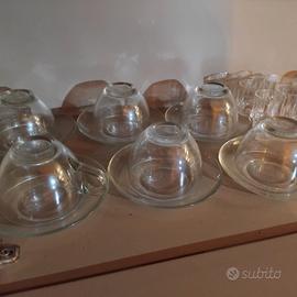  6 + 5 tazzine da caffè in vetro