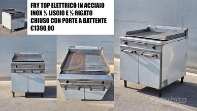 FRY TOP ELETTRICO IN ACCIAIO INOX