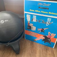 Palla per addominale e sedia fitness per ufficio