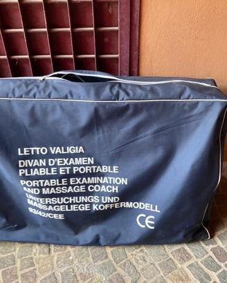 Lettino a valigia pieghevole con custodia