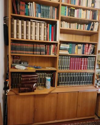 LIBRERIA IN LEGNO MASSELLO, CILIEGIO 