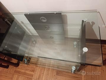Mobile in vetro per TV porta anche DVD
