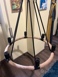 Lampadario in corda a sospenione