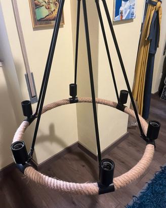 Lampadario in corda a sospenione