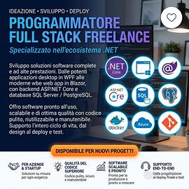 Sviluppatore freelancer full stack .net