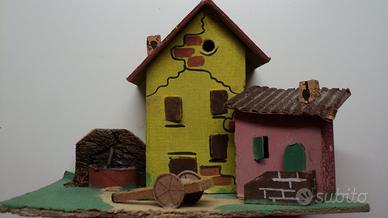 Ambientazioni per presepe (case torre pozzo)