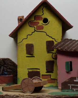 Ambientazioni per presepe (case torre pozzo)