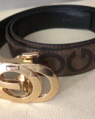 Cintura  GG  oro e marrone  ( unisex)