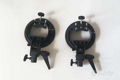 2 Supporti Flash per montaggio Soft Box Bowens
