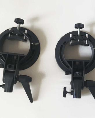 2 Supporti Flash per montaggio Soft Box Bowens