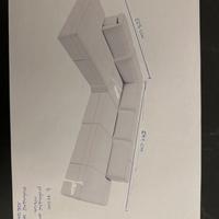 Divano in pelle bianca