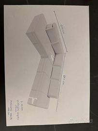 Divano in pelle bianca