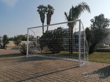 Porte da calcio in acciaio con reti
